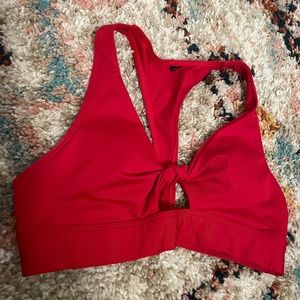 Victoria's Secret Red Twist Sports Bra